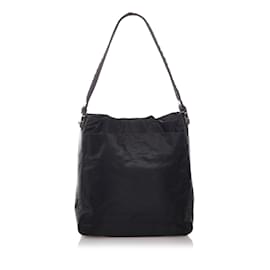 Prada-Black Prada Tessuto Shoulder Bag-Black