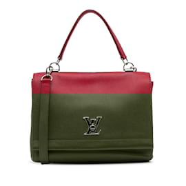 Louis Vuitton-Red Louis Vuitton Lockme II Satchel-Red