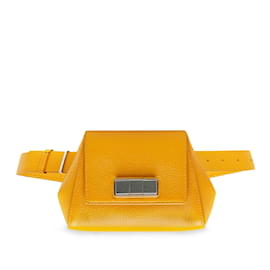 Bottega Veneta-Yellow Bottega Veneta Geometric Belt Bag-Yellow