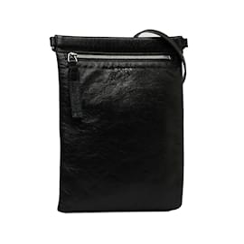Saint Laurent-Black Saint Laurent Leather Crossbody Bag-Black