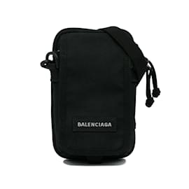 Balenciaga-Black Balenciaga Explorer Pouch Crossbody Bag-Black