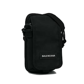Balenciaga-Black Balenciaga Explorer Pouch Crossbody Bag-Black