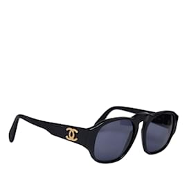 Chanel-Schwarze Chanel Square getönte Sonnenbrille-Schwarz