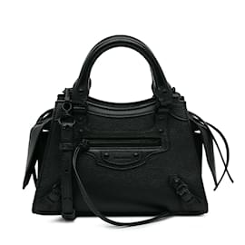 Balenciaga-Black Balenciaga Mini Neo Classic City Satchel-Black