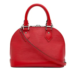 Louis Vuitton-Bolsa Louis Vuitton Epi Alma BB vermelha-Vermelho