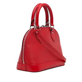 Louis Vuitton-Cartable rouge Louis Vuitton Epi Alma BB-Rouge