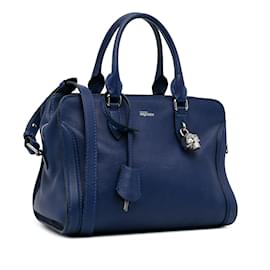 Alexander Mcqueen-Blue Alexander McQueen Skull Padlock Satchel-Blue