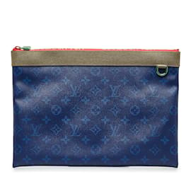 Louis Vuitton-Blue Louis Vuitton Monogram Pacific Apollo Pochette Clutch Bag-Blue