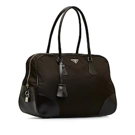 Prada-Black Prada Tessuto Handbag-Black