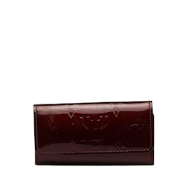 Louis Vuitton-Red Louis Vuitton Monogram Vernis 4 key holder-Red