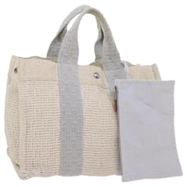 Hermès-HERMES Bora Bora PM Hand Bag straw White Auth ar10646b-White