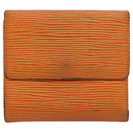 Louis Vuitton-Cartera LOUIS VUITTON Epi Portefeuille Elise Naranja Mandarín M6348H LV Auth 59597-Otro,Naranja
