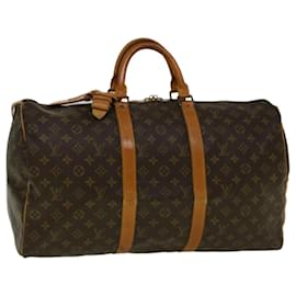 Louis Vuitton-Louis Vuitton-Monogramm Keepall 50 Boston Bag M.41426 LV Auth 59200-Monogramm