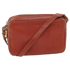Loewe-LOEWE Shoulder Bag Leather Red Auth ep2257-Red