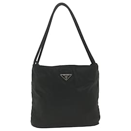 Prada-PRADA Shoulder Bag Nylon Black Auth bs9972-Black