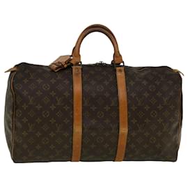 Louis Vuitton-Louis Vuitton-Monogramm Keepall 50 Boston Bag M.41426 LV Auth 58738-Monogramm