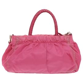 Prada-Prada Hand Bag Nylon 2way Pink Auth yk9305-Pink