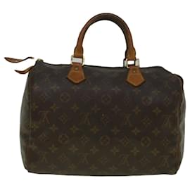 Louis Vuitton-Louis Vuitton Monogram Speedy 30 Hand Bag M41526 LV Auth 58927-Monogram