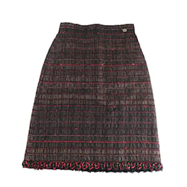 Chanel-CHANEL  Skirts T.fr 34 tweed-Brown