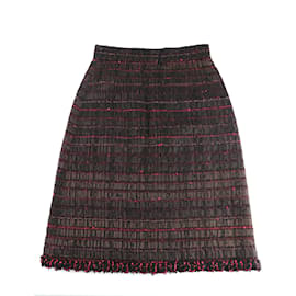 Chanel-CHANEL  Skirts T.fr 34 tweed-Brown