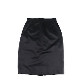 CHANEL - Schwarzer Seidenrock (T34) Schwarz