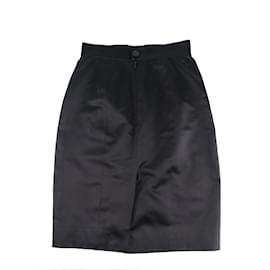Chanel-CHANEL  Skirts T.fr 34 silk-Black