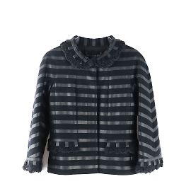 CHANEL - Kaschmirjacke mit Peter-Pan-Kragen (Größe 34) Schwarz