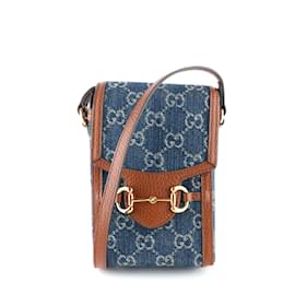 Gucci-GUCCI Handtaschen T.  Denim Jeans-Marineblau