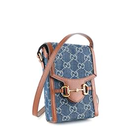 Gucci-GUCCI  Handbags T.  Denim - Jeans-Navy blue
