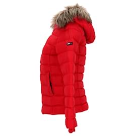 Tommy Hilfiger-Womens Sustainable Padded Down Jacket-Red