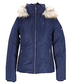 Tommy Hilfiger-Womens Hooded Down Jacket-Blue