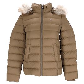 Tommy Hilfiger Chaqueta de plumón con capucha Essential para mujer Verde