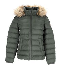 Tommy Hilfiger Chaqueta de plumón con capucha Essential para mujer Verde