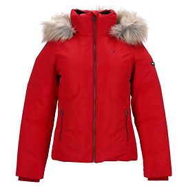Tommy Hilfiger Chaqueta de plumón con capucha para mujer Roja