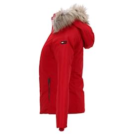 Tommy Hilfiger-Womens Hooded Down Jacket-Red