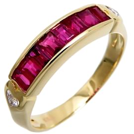 & Other Stories-18Bague K Rubis Diamant-Rouge
