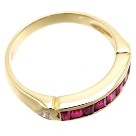 & Other Stories-18Bague K Rubis Diamant-Rouge