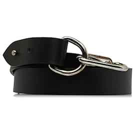 Fendi-Cinturón de cuero negro Fendi-Negro