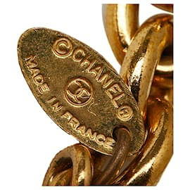 Chanel-Collier pendentif rond CC en or Chanel-Doré