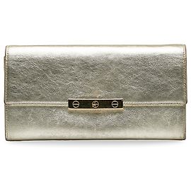 Cartera larga de cuero Cartier Gold Love Dorado