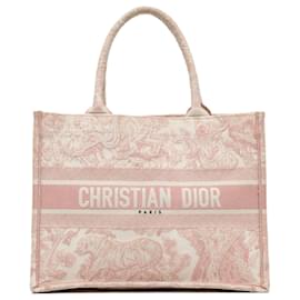 Dior-Sac cabas en toile de Jouy moyen rose Dior-Rose