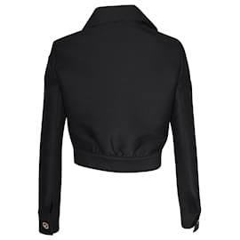 Balenciaga-Veste courte Balenciaga en laine noire-Noir
