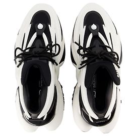 Baskets Licorne - Balmain - Cuir - Noir/ Blanc Noir