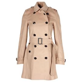 Burberry-Burberry London Double-Breasted Coat in Beige Cashmere-Beige