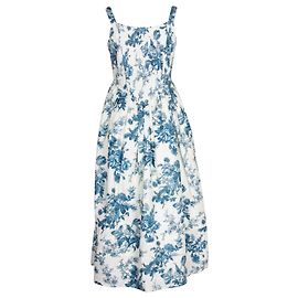LOVESHACKFANCY Robe redingote mi-longue Majory en coton imprimé fleuri Autre Imprimé python