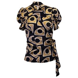 Blusa envolvente estampada Diane Von Furstenberg Irlan em seda multicolorida Outro Impressão em python