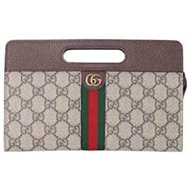 Gucci-Gucci Ophidia GG Supreme Belt Bag in Brown Canvas-Brown