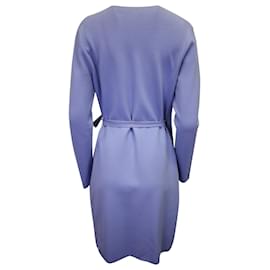 Diane Von Furstenberg-Diane Von Furstenberg Nouvelle robe portefeuille Julian Mini en viscose bleue-Bleu