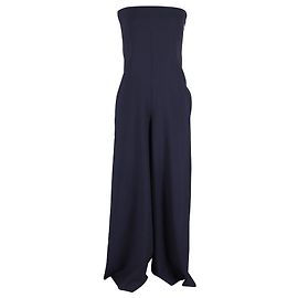Trägerloser The Row-Jumpsuit aus marineblauem Polyester Marineblau