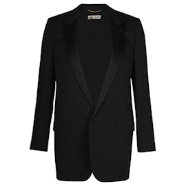 Saint Laurent Blazer aus schwarzer Wolle Schwarz